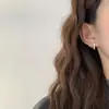 Pendientes Temperamento Tachonados de Diamantes Diseño de Nicho Tachuelas Estilo Frío Año del Serpiente Personalidad Moda Lujo Ligero Accesorios de Pendientes del Zodiaco