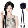 Trenzas de Peluca de Novia, Trenzas Largas de Estilo Chino Tradicional, Peinado Xiuhe Recogido para Mujer, Moño, Nuevo Peinado Recogido Tradicional Estilo Chino para Estudio Fotográfico