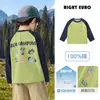 [Coleção de Camisetas de Manga Longa] Camisetas Básicas Estilo Europeu para Meninos, Novidades Outono 2026 Roupas Infantis, Tops para Crianças Pequenas