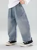 Otoño 2026 Nuevo Estilo Moda Coreana Jeans para Niños Versátiles Color Claro Pantalones Largos para Niños Primavera/Otoño Nuevo Producto