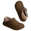Pantuflas impermeables de algodón EVA para mujer, nuevo estilo hogareño de otoño e invierno, con forro polar añadido para mayor calidez, adecuadas para usar en exteriores, zapatos de algodón engrosados y antideslizantes para maternidad para hombre