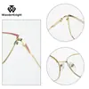 Óculos Antiluz Azul Novos Transfronteiriços Moda Haste de Metal com Mola Lentes Planas Armação de Óculos Estilo Popular Ins Europeu e Americano