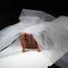 Tela de malla de hilo de niebla de hadas ins, suave, hecha a mano, bricolaje, color sólido, velo de encaje, tela de tul transparente para ropa