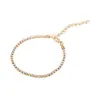 Estilo Europeu e Americano Transfronteiriço Novo Simples Pulseira de Diamante Corrente Personalizada Fivela Ot Corrente com Trava Circular Conjunto de Pulseiras Retro de 5 Peças