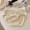 Ropa interior de algodón puro para niñas 10A Tipo de entrepierna extendida probiótica Algodón crudo Cintura media Cubre cadera Color contrastante Calzones de algodón puro para mujer