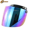 Capacete elétrico para carro atacado transfronteiriço três botões retrô meio capacete capacete com viseira viseira bolha à prova de vento viseira anti-reflexo