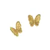 Jindian Serie Festival de la Luna Flor Same Sha Jin Aretes Mariposa de Ensueño Diarios Combinan con Todo Regalos de Alta Gama para Novia