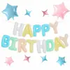 Set de Globos de Papel de Aluminio de 16 pulgadas con Tema de Feliz Cumpleaños, Disponible en Múltiples Colores, para Decoración de Escena de Fiesta y Accesorios