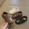 Zapatos de Cuero Retro Británicos para Niños con Suelas Suaves, Nuevos Mocasines Casuales de Otoño para Niños, Zapatos Individuales para Niños Pequeños