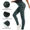 Calça de Yoga Sem Costura Leggings Esportivas para Mulheres, Camuflada Levanta Bumbum Fitness Bumbum Pêssego Ciclismo Leggings de Cintura Alta