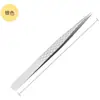 Pinzas de Acero Inoxidable de Alta Precisión Personalizadas de Fácil Apertura para Extensiones de Pestañas con Patrón de Cuadros Dorados y Pinza de Pluma Dorada Pinza de Delfín