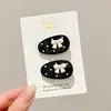 Presilha de cabelo retrô única, doce e legal, para mulheres, presilha simples de alto valor estilo francês para franja, acessório de cabelo de presilha para franja personalizado e estiloso