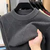 Novo Suéter Espesso de Inverno Masculino 2026 para Meia-Idade e Idosos, Camisa Base Tricotada, Suéter de Gola Redonda com Jacquard, Atacado de Suéteres Puyuan