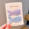 Accesorio Rosa Brillante de Diamante para el Cabello de Conejo para Niños, Lindo Pasador de Estrella de Lentejuelas, Goma para el Cabello para Niñas, Flequillo de Bebé