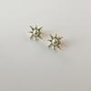 Brincos de Pérola Sol Dourado com Brilho de Diamante Moda Estilo Celebridade Brincos Versáteis Coreia Dongdaemun Brincos de Alta Qualidade
