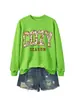 TEMPORADA CONFORTÁVEL Em Estoque Casual Floral Gola Redonda Manga Longa Feminino Amazon Cross-border Comércio Exterior ebay Moletom Solto
