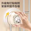 Soporte Magnético para Papel de Cocina, Estante de Papel para Montar en Pared sin Taladro, Soporte para Film Plástico, Estante de Almacenamiento para Paños, Soporte para Rollo de Papel