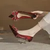 Zapatos de tacón alto estilo francés CH60-9 para mujer con lazo, zapatos de boda para novia, cómodos para el uso diario, no cansan los pies, zapatos para dama de honor