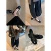 Sapatos Femininos de Couro de Cavalo Lavado Super Macio, Sapatos Baixos Single com Laço Retro Francês, Sapatilhas Versáteis para Mulheres