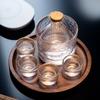 Copo de Vinho de Vidro Martelo com Borda Phnom em Estilo Japonês Jarra de Vinho Curling Pot Doméstico Copo de Vinho Branco Vinho Amarelo Aquecedor de Vinho Refinado Conjunto de Vinho