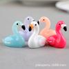 Accesorios de cisne miniatura resina accesorios de animales musgo adornos de micro paisaje DIY material colgante llavero al por mayor