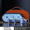 Prata Esterlina Lótus Um Bule Quatro Xícaras Doméstico Estilo Chinês Kung Fu Conjunto de Chá Conjunto de Chá de Cerâmica Conferência de Empresa Festival Presente
