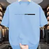Talla Europea Algodón Verano Hombres 100% Algodón Casual Holgado Letras Grandes