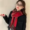 Bufanda de Imitación Cachemir Nueva para Mujer Otoño e Invierno 2026, Elegante Chal de Estilo Británico, Versión Coreana, Versátil, Bufanda de Cuello Caliente y Engrosada