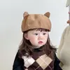 Sombreros para Niños Otoño e Invierno Boinas de Pana para Niños y Niñas Estilo Coreano Sombreros de Pintor Retro Sombreros Octagonales Modernos