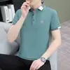 Camisa Polo de Alta Calidad para Hombre, Camiseta Casual Transpirable de Manga Corta con Cuello Estilo Coreano de Moda para Hombre