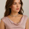 Collar de cadena corta y gruesa con diseño geométrico transfronterizo europeo y americano, collar personalizado de moda que combina con todo, collar corto informal