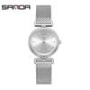 Reloj Sanda nuevo de cuarzo pequeño verde moda retro todo partido banda de acero exterior impermeable para mujer venta al por mayor