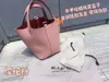 Bolso tipo cesta 2025H Marca Tc Piel de Vaca Semi-cosido a mano Hilo encerado para Mujer, Bolso cubo de alta gama con herrajes de acero, Bolso de mano, Bolso tote