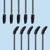 Cepillo desechable para cejas, fibra artificial, color negro, tamaño codo, 50 unidades