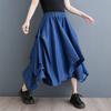 Pantalones Falda de Pierna Ancha de Mezclilla Tencel Sueltos Talla Grande Nuevos de Verano para Mujer Falda Irregular Extra Ancha