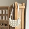 Bolso de burbujas Niche, bolso de algodón con pliegues para debajo del brazo, bolso cruzado informal de un solo hombro para mujer