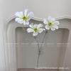Cosmos flockado gesang flor flor artificial fábrica decoração de casa parede de flores de casamento flor falsa crisântemo holandês margarida