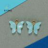 15*13mm; 1,1g Liga Acrílica Pingente Borboleta Brincos Pingente Brincos de Tiara Colar Material DIY