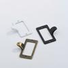 75 * 58 mm herraje de manija con marco para etiqueta cajón botón pequeño tarjetero manija ranura para tarjeta tarjeta de catálogo blanca