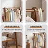 Perchero de Pie para Dormitorio, Colgador de Ropa de Madera para el Hogar, Perchero Simple de Interior para Ropa y Sombreros, Estante de Almacenamiento