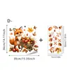 Pegatina transparente para ventana de cristal de adherencia estática, no requiere adhesivo, con una ardilla juguetona y linda, para crear una atmósfera de Halloween