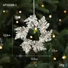 Transfronterizo Nuevo Producto Colgante de Plástico Plateado con Forma Decoración Colgante de Árbol de Navidad Brillante Galvanizado Accesorios Pequeños Adornos de Navidad en Stock