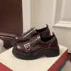 Mocasines de Cuña con Hebilla de Nicho para Mujer, Primavera, Suela Gruesa, Versátiles, Estilo Británico, Cómodos, Zapatos Pequeños de Piel, sin Cordones