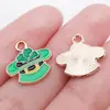 Nuevo Dibujo Animado Goteo de Aceite Trébol de Cuatro Hojas Irlandés Sombrero Botas Globo de Suerte Colgante de Aleación Accesorios para Joyería DIY