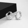 Aretes Möbius para Hombre, Aretes para Hombre Guapos y de Alta Gama, Aretes de Aro Único para Hombre Modernos y Personalizados para Mujer, Modernos