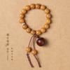 Rosario original de bodhi envejecido de 12 mm de sándalo que se puede abrir y cerrar para colocar credo incienso píldora pingan bellota paz pulsera