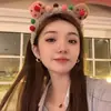 Diadema de Felpa Linda de Dibujos Animados para Pareja para Lavado de Cara y Mascarilla Facial 2025 Nueva Diadema Especial Pasador para Recoger el Cabello al Lavar