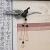 Grampo de Cabelo com Pingente de Tassel de Cabacinha de Flor de Espírito da Montanha Estilo Antigo para Mulheres, Novo Estilo Chinês Estilo Nacional Grampo de Cabelo, Acessório de Cabelo para o Dia a Dia
