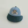 Sombrero de Malla de Visera Grande Estilo Coreano para Bebé, Niños de 2 a 6 Años, Sombrero Vaquero Protector Solar para Niños, Sombrero de Oso de la Suerte Estilo Coreano