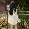 Camiseta de Manga Larga con Estampado de Letras Estilo Coreano Perezoso Chic para Mujer 2026 Nueva Primavera Holgada Cuello Redondo Top Básico